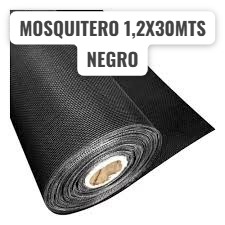 TEJIDO MOSQUITERO FIBRA VIDRIO 1.20X30MTS NEGRO