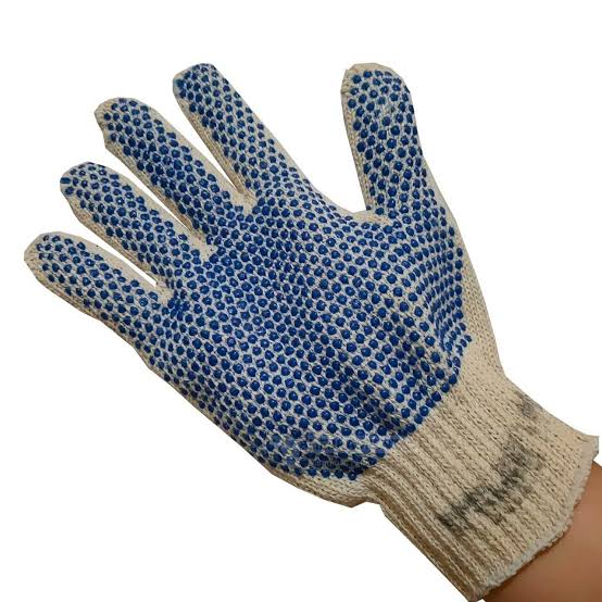 GUANTES MOTEADO BLANCO * AZULES 1100FER