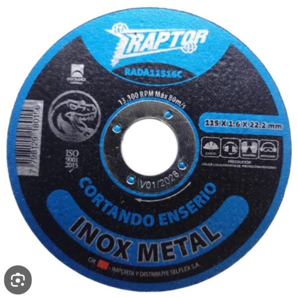 DISCO CORTE 115X1,6 RAPTOR (25U)