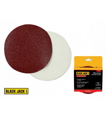 LIJAS C/VELCRO 180 mm x 5 BLACK JACK