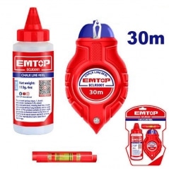 Chocla tira linea con nivel 30mts c/polvo EMTOP ECLR3001