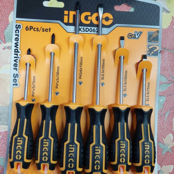 Juego De Destornilladores 6 Pzs Cr-v Emtop Esst0602