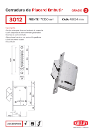 CERROJO KALLAY 3012 PLACARD