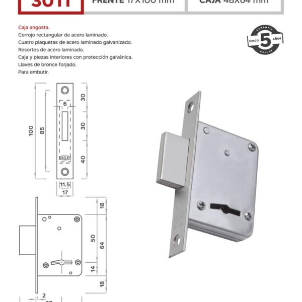 CERROJO KALLAY 3011