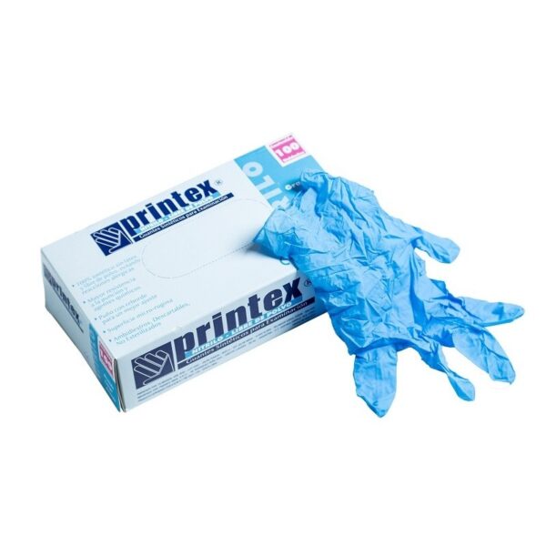 GUANTE DESCARTABLE NITRILO AZUL MEDIANO (x 100Un.)