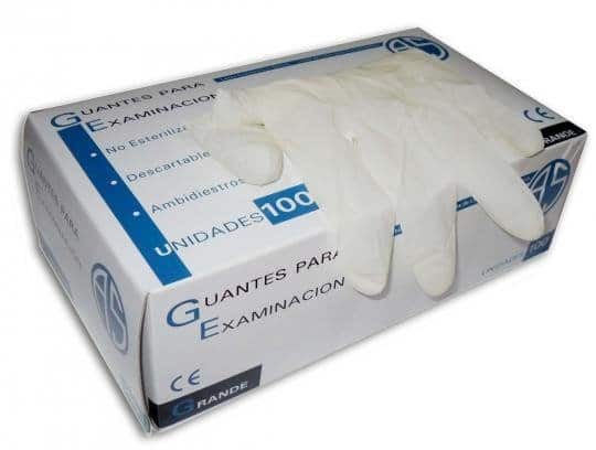 GUANTE DESCARTABLE LATEX MEDIANO ( X 100 U ) AS