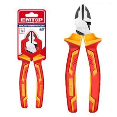 Alicate corte oblicuo 160mm INDUSTRIAL 1000V. Cr-v mango TPR EMTOP EPLRD0631