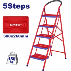 Escalera metalica tijera 5 escalones 150kg EMTOP ESLR1051