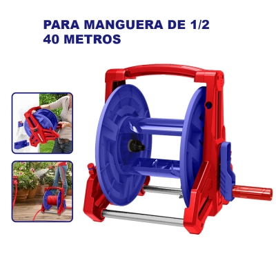 Enrollador de manguera 1/2x40mts Emtop EHHR40122