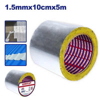 Cinta aisladora anticorrosion aluminio+caucho butyl 10cm x 5MT EMTOP EMVF1105