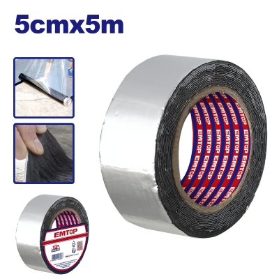 Cinta membrana con aluminio 5cm x 5MT EMTOP EMVF2105