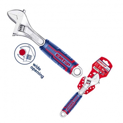 Llave ajustable 10 pul apertura 35mm INDUSTRIAL Cr-v EMTOP EAWH131001