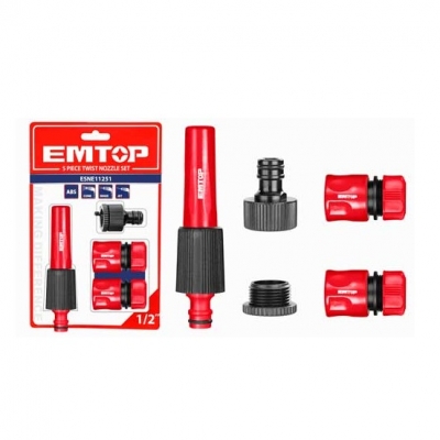 Set 5 pzs riego y acoples 1/2 Emtop ESNE1125