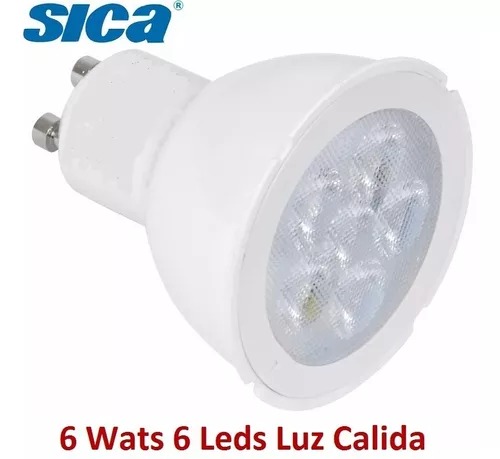 LAMPARA DICROICA LED SICA 6W GU10 CALIDA##