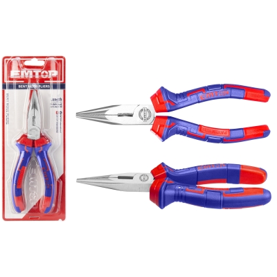 Pinza de punta 1/2 caña 200mm Ac.Carbono EMTOP EPLRL0811