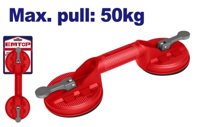 Ventosa doble 115mm ABS 50kg EMTOP EMKR1G50
