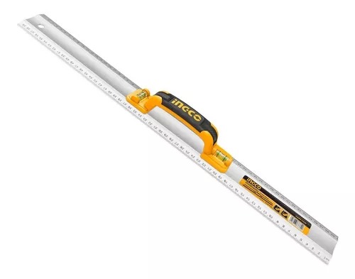 REGLA DE ALUMINIO INGCO CON MANGO Y NIVEL 60CM
