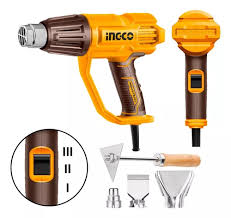 PISTOLA DE CALOR 2000W INGCO TEMPERATURA Y VELOCIDAD VARIABLE + BOQUILLA INDUSTRIAL