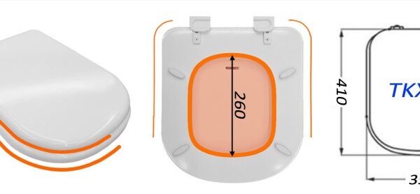 ASIENTO INODORO *MADERA* RECTANGULAR HERRAJE PLASTICO( Bulto x5 )