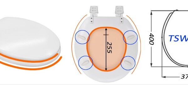 ASIENTO INODORO *MADERA* 2071 HERRAJE PLASTICO (TSX-B)