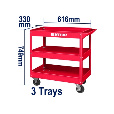 Carro portaherramientas INDUSTRIAL 3 niveles EMTOP