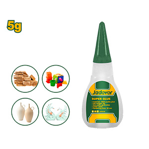Súper pegamento 5g transparente secado: 30s plásticos, cuero, metal, cerámica y madera