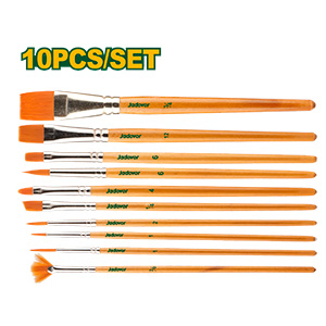 Kit de pinceles 10 en 1 - Pinceles N°1 (x2), N°1/4, N°2 (x2), N°4, N°6 (x2), N°12, N°3/4 JADEVER