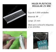 PLASTICO GRUESO P/PISTOLA DE ETIQUETAR ROPA CAJA X 5000 TIRAS PLASTICAS DE 50 MM