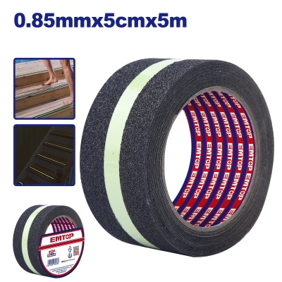 Cinta Antideslizante Y Fotoluminiscente 5Cm X 5Mt Emtop Empn3151