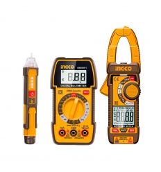 SET MULTIMETRO + PINZA AMPERIMETRICA + MEDIDOR DE VOLTAJE SIN CONTACTO INGCO