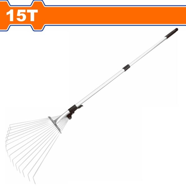 RASTRILLO METAL 15 DIENTES MANGO EXTENSIBLE WADFOW