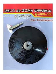 DISCO DE GOMAØ 115 MM. (4.1½") C/PERNO