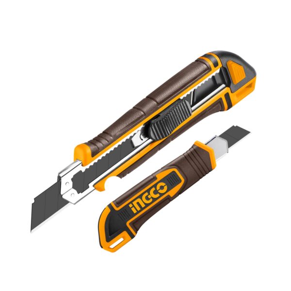 CUTTER PLASTICO 18MM 6.5PLG /167MM CON 3 HOJAS INGCO
