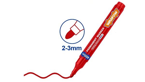 MARCADOR PERMANENTE ROJO - CAJA x 12 WADFOW