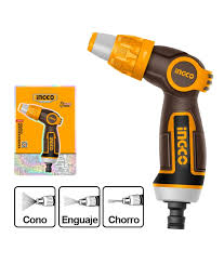 PISTOLA DE RIEGO METALICA 3 FUNCIONES INGCO