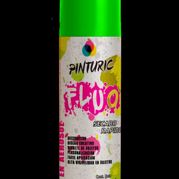 PINTURA AEROSOL FLUO VERDE 240 ML PINTURIC