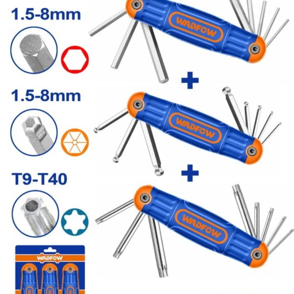 Juego De Llaves Hex- Ball - Torx 24 Pzs WADFOW