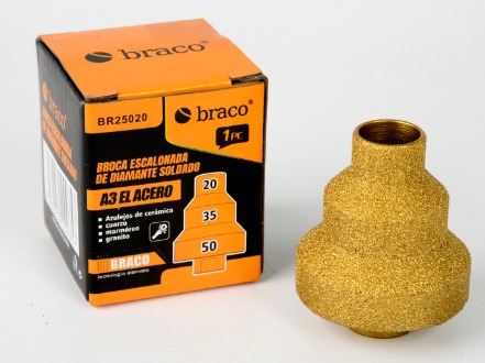 COPA DIAMANTADA ESCALONADA 20-30-50 MM