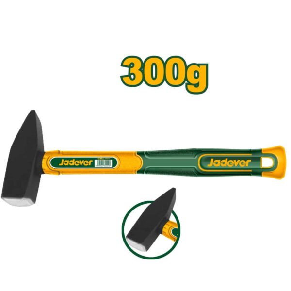 MARTILLO DE MECÁNICO - PESO: 300G - ACERO C45 - MANGO DE FIBRA DE VIDRIO DE DISEÑO ÚNICO