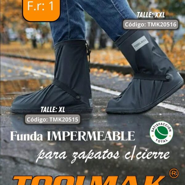 FUNDA IMPERMEABLE P/ ZAPATOS C/ CIERRE XL