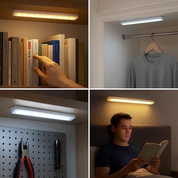 TUBO LED/BAJO MESADA 28 CM *C-F-N* RECARGABLE BASE INCLINABLE TIPO C