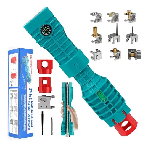 Llave Grifo Multifunción Profesional 24 en 1,Plomería, Cocina Baño etc