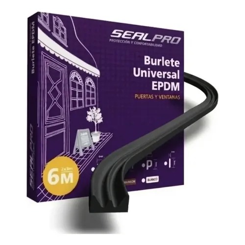 BURLETE "E" NEGRO 6 m