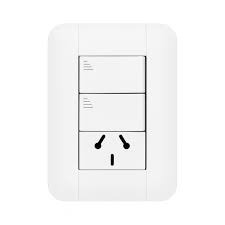LINEA ARMADA TAAD 2 INTERRUPTORES Y 1 TOMACORRIENTES BLANCO BINORMA