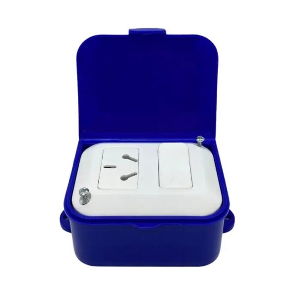 LINEA EXTERIOR TAAD CAPSULADA 1 INTERRUPTOR Y TOMA AZUL E/P