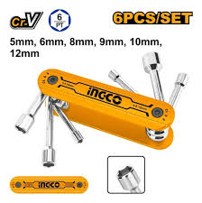 SET X6 LLAVES TUBO PLEGABLE 5-12MM INGCO