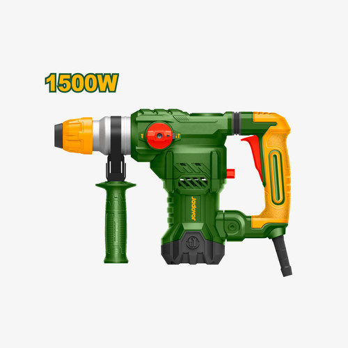 ROTOMARTILLO 1500W *JDV* 220-240V 50/60HZ - VELOCIDAD SIN CARGA: 950RPM - TASA DE IMPACTO: 4500BPM - ENERGÍA DE IMPACTO: 5.5J - SISTEMA DE MANDRIL SDS PLUS - INCLUYE 5 ACCES. SDS