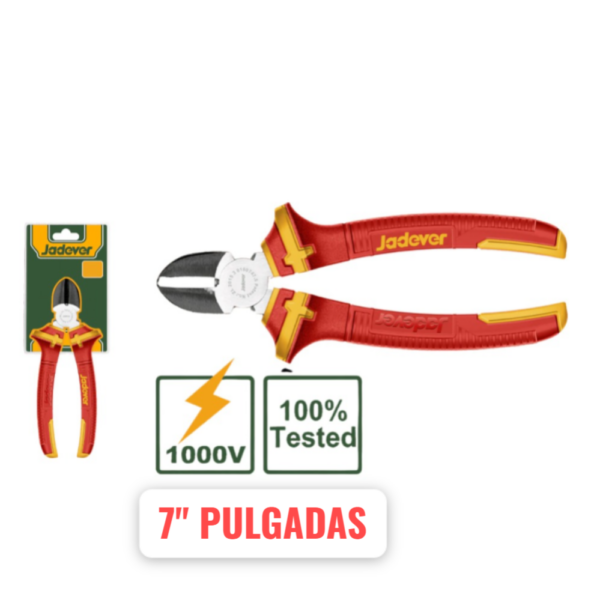 ALICATE 1000V JADEVER 180MM(7'') MAX TENSIÓN MANGO AISLADO