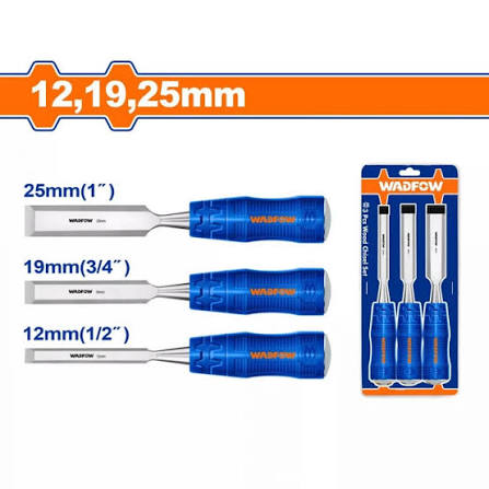 Juego Formones 3 PZS WADFOW (12 - 19 - 25 MM)