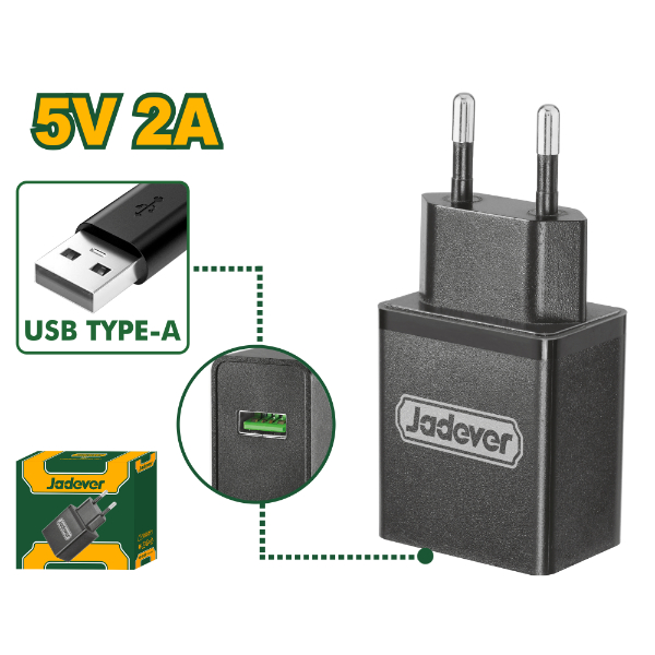 CARGADOR - VOLTAJE DE ENTRADA: 220-240V 50/60HZ - VOLTAJE DE SALIDA: 5V - CORRIENTE DE SALIDA: 2A - PUERTO DE CARGA: USB TIPO A